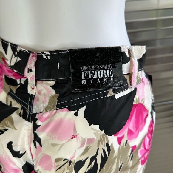 Gianfranco Ferre Silk Floral Pants 28 - Picture 10 of 14